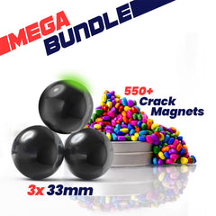 MEGA Bundle 575+ Bunte Crack Magnets + 3 XXL Magnetkugeln