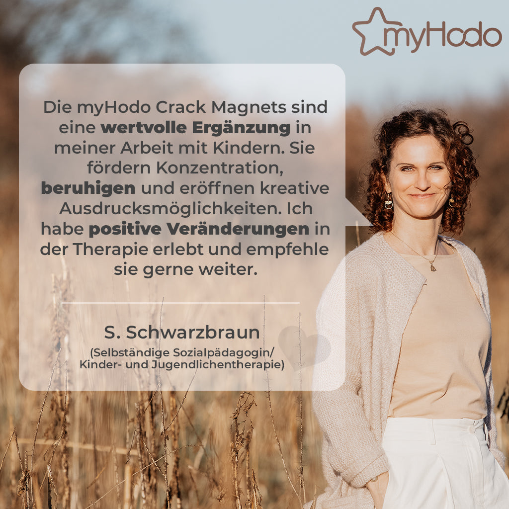 myHodo Crack Magnets Magnetsteine bieten wertvolle Impulse für Konzentration, Beruhigung und Kreativität auch in der Therapie mit Kindern und Jugendlichen - Testimonial