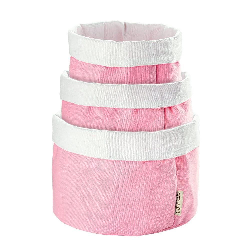 Körbchen Aufbewahrungskorb aus 100% Baumwolle Rosa (versch. Größen) myHodo