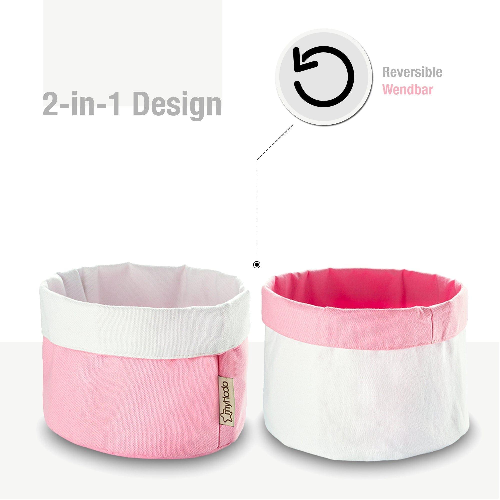 Körbchen Aufbewahrungskorb aus 100% Baumwolle Rosa (versch. Größen) myHodo