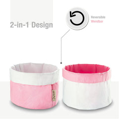 Körbchen Aufbewahrungskorb aus 100% Baumwolle Rosa (versch. Größen) myHodo