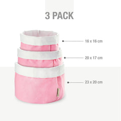 Körbchen Aufbewahrungskorb aus 100% Baumwolle Rosa (versch. Größen) myHodo