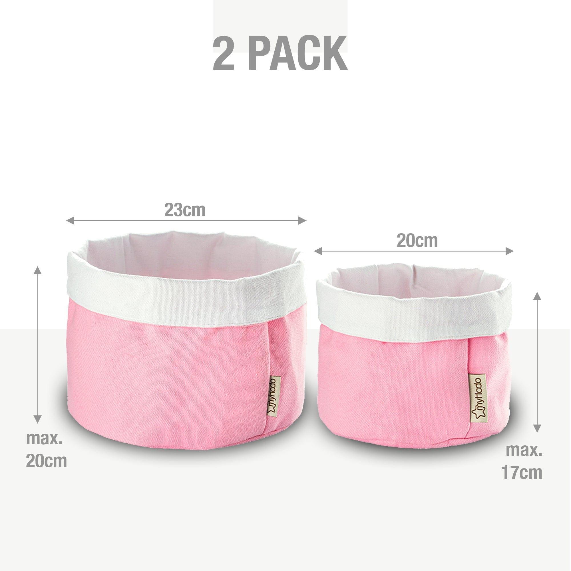 Körbchen Aufbewahrungskorb aus 100% Baumwolle Rosa (versch. Größen) myHodo