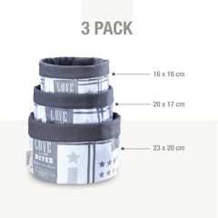 Körbchen Aufbewahrungskorb aus 100% Baumwolle Vintage (versch. Größen) myHodo