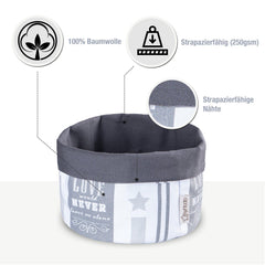 Körbchen Aufbewahrungskorb aus 100% Baumwolle Vintage (versch. Größen) myHodo