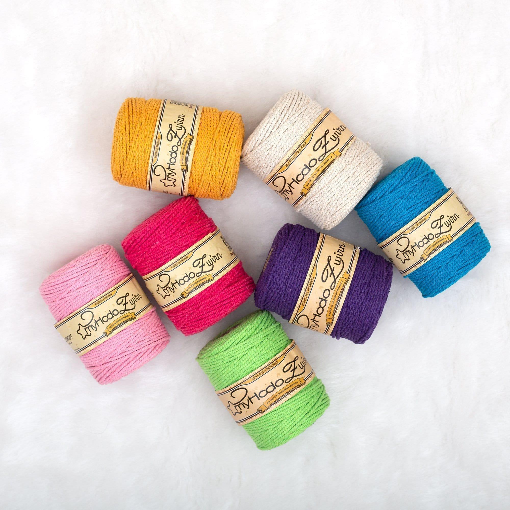 Baumwollgarn Premium Makramee Garn (Blau) von myHodo - OEKO-TEX Baumwolle