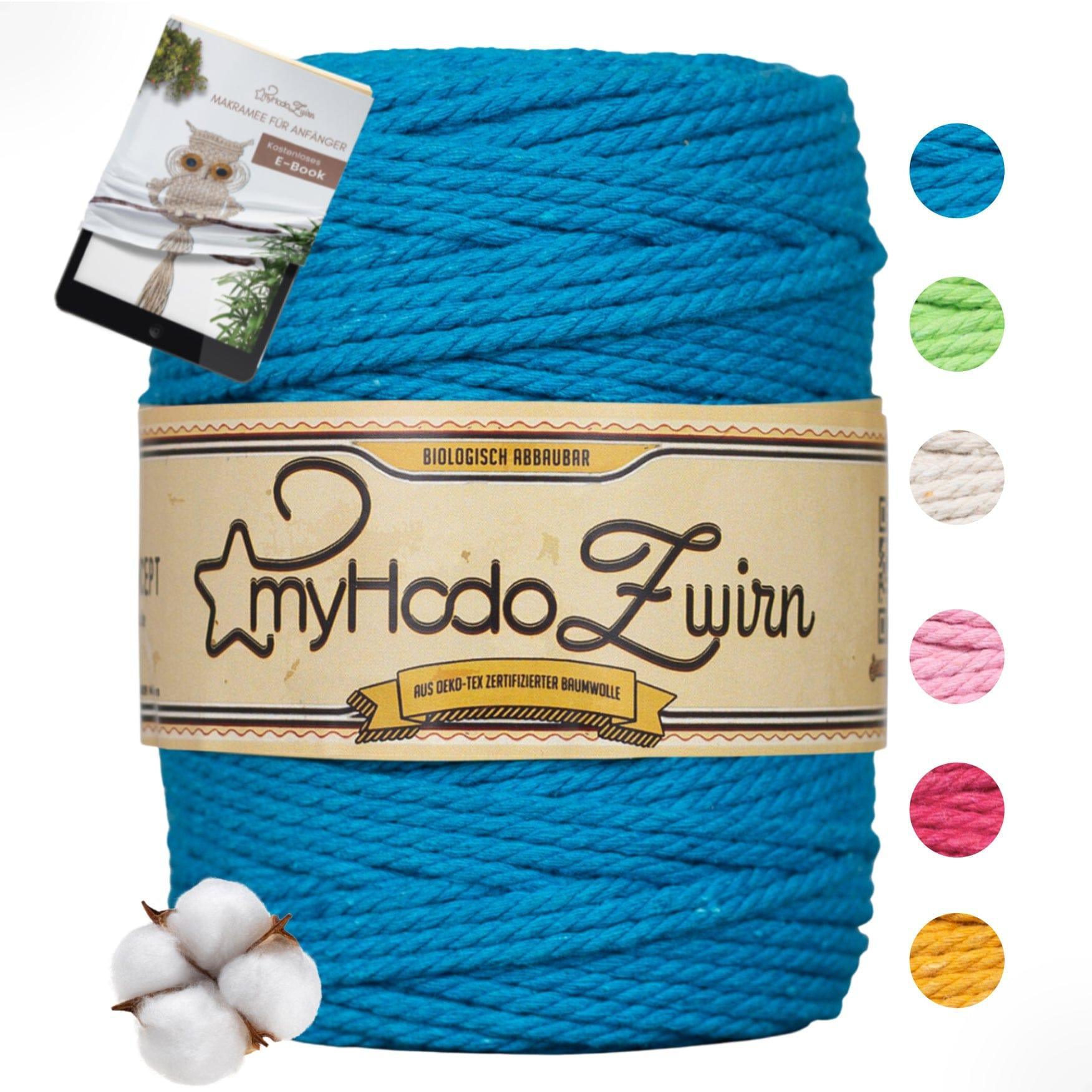 Baumwollgarn Premium Makramee Garn von myHodo - OEKO-TEX Baumwolle - versch. Farben