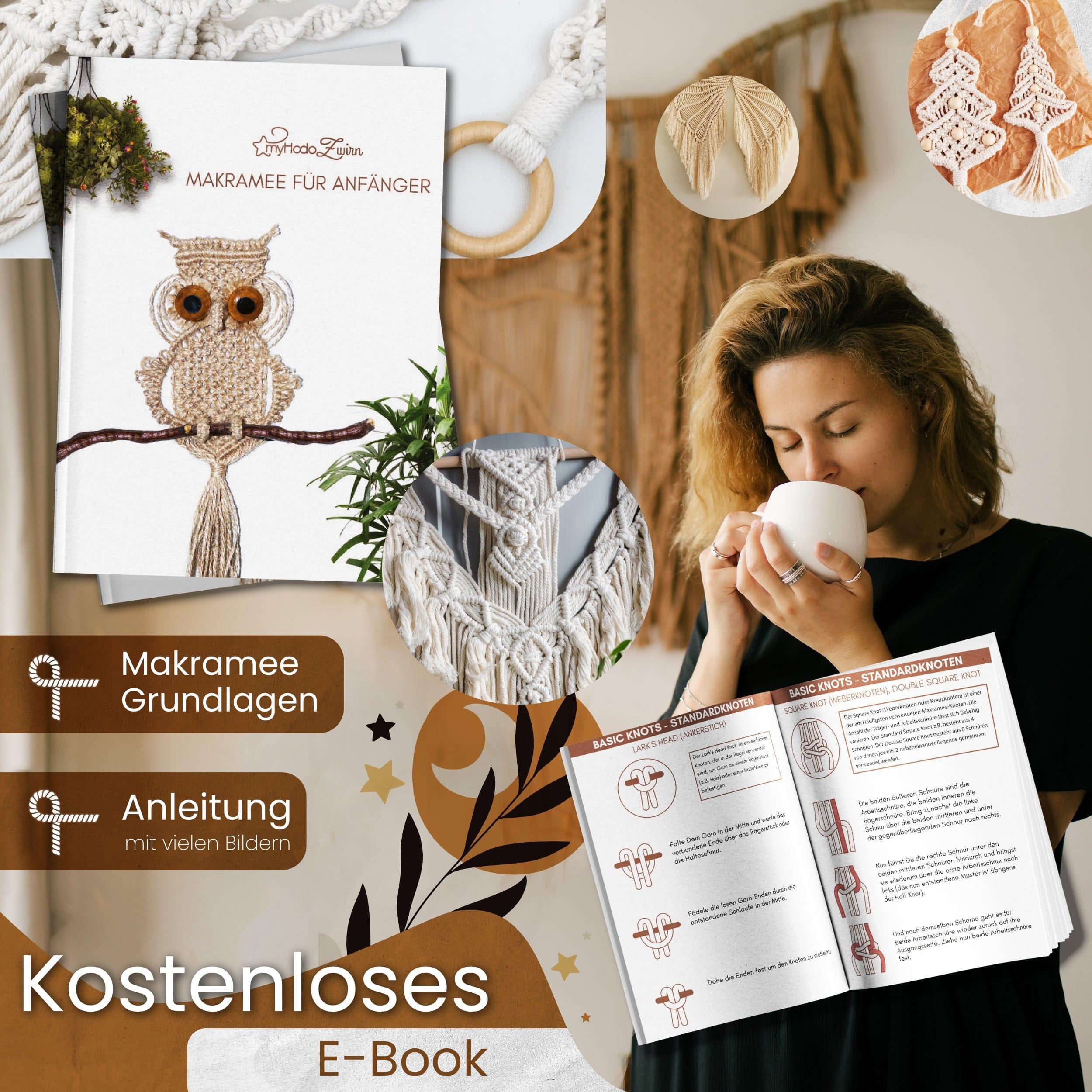 Baumwollgarn Premium Makramee Garn (Gelb) von myHodo - OEKO-TEX Baumwolle