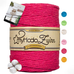 Baumwollgarn Premium Makramee Garn (Rot) von myHodo - OEKO-TEX Baumwolle