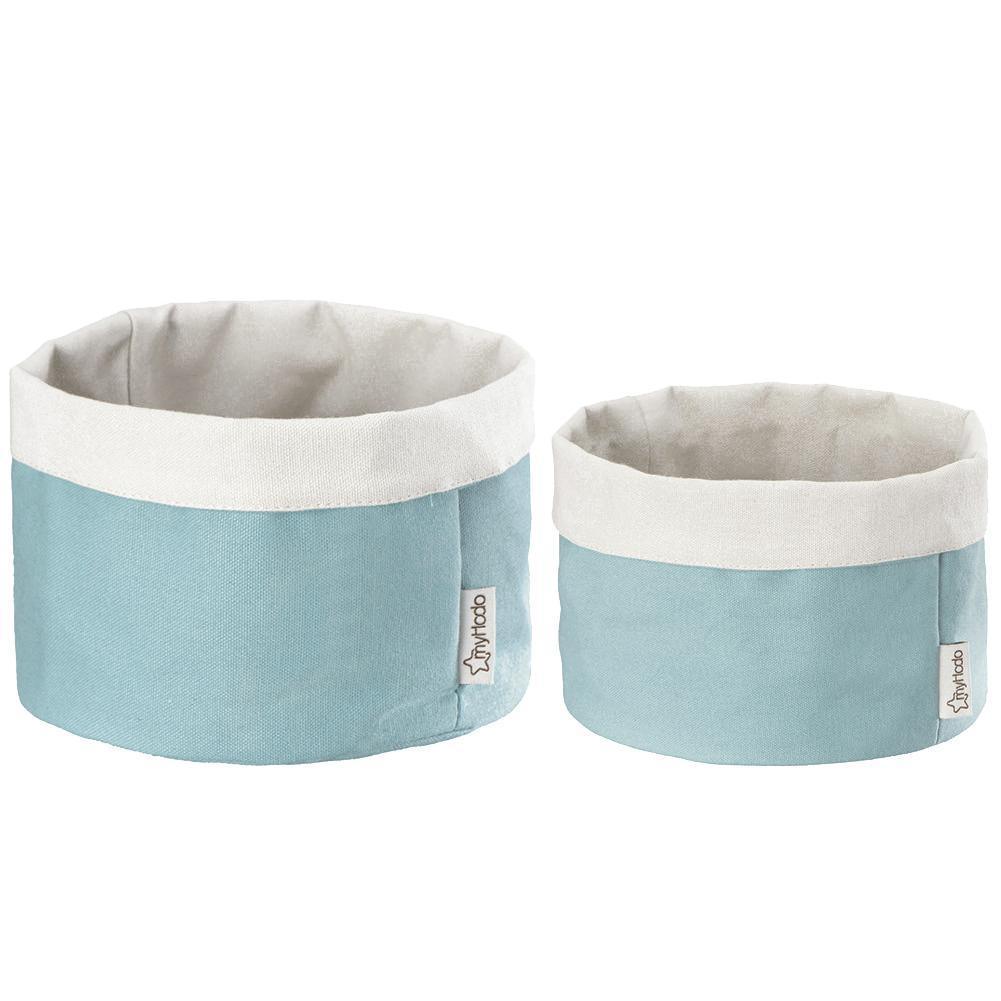 Körbchen Brötchenkorb aus 100% Baumwolle Blau (versch. Größen) myHodo