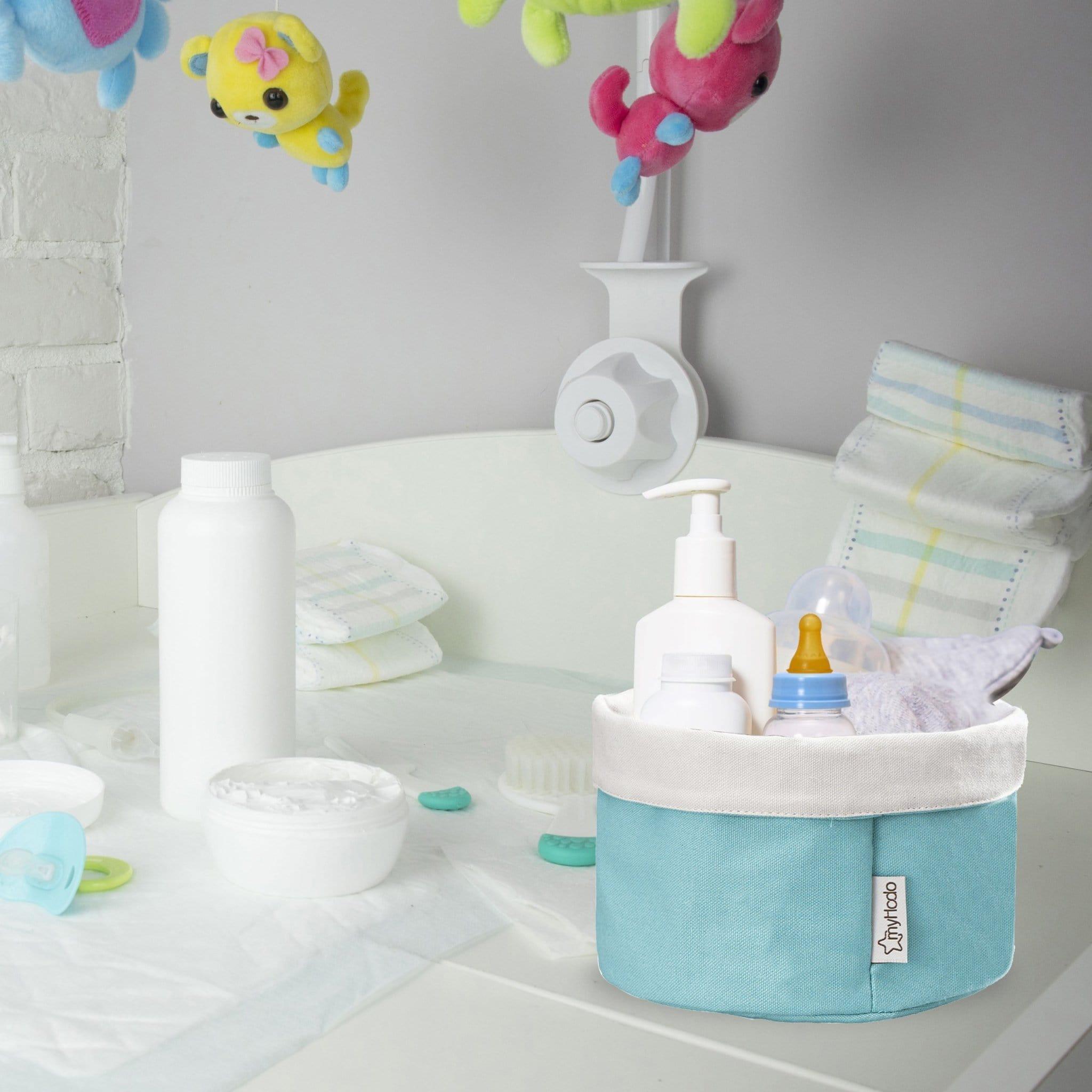 Körbchen Brötchenkorb aus 100% Baumwolle Blau (versch. Größen) myHodo