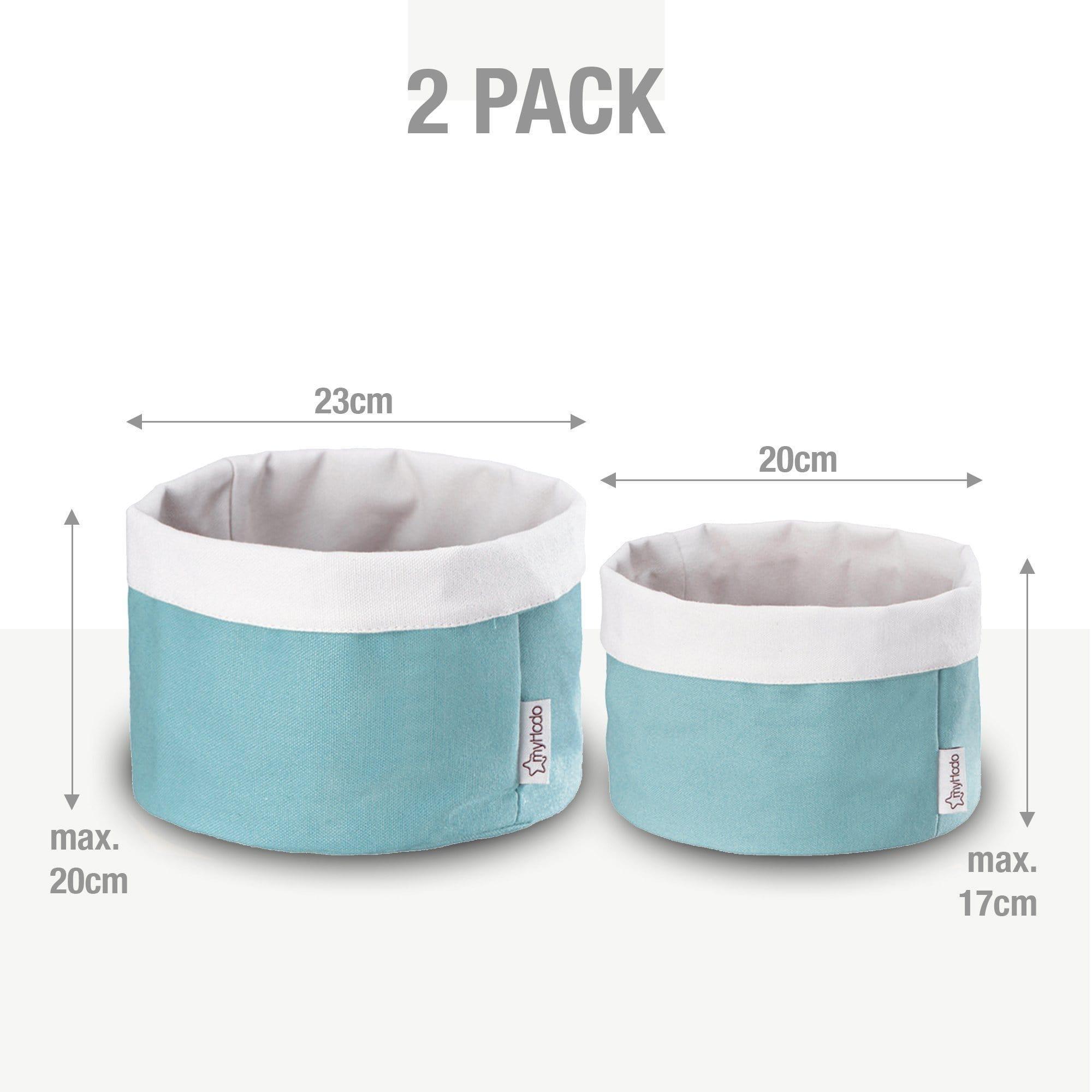 Körbchen Brötchenkorb aus 100% Baumwolle Blau (versch. Größen) myHodo