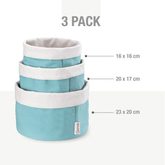 Körbchen Brötchenkorb aus 100% Baumwolle Blau (versch. Größen) myHodo