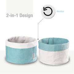 Körbchen Brötchenkorb aus 100% Baumwolle Blau (versch. Größen) myHodo