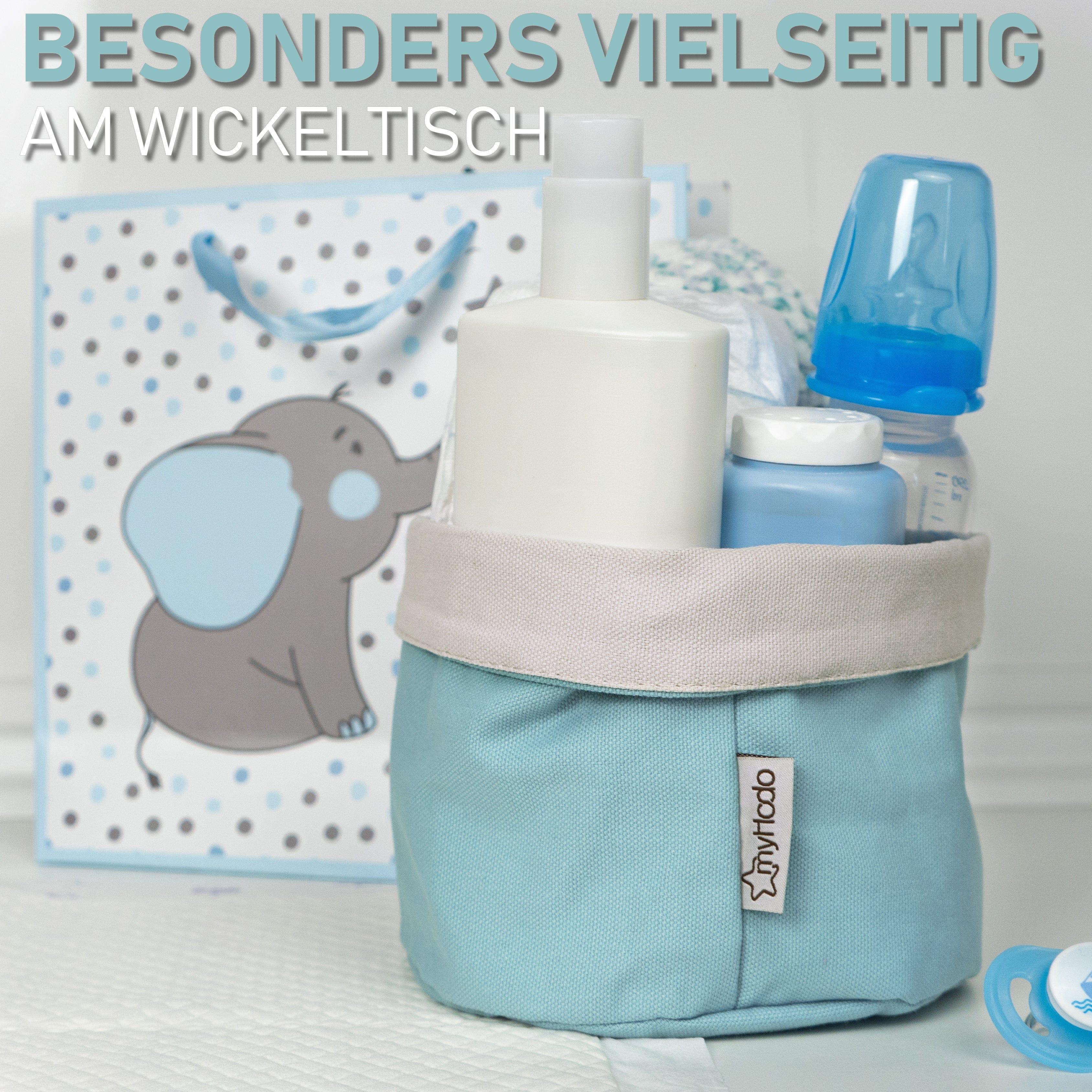 Körbchen Brötchenkorb aus 100% Baumwolle Blau (versch. Größen) myHodo