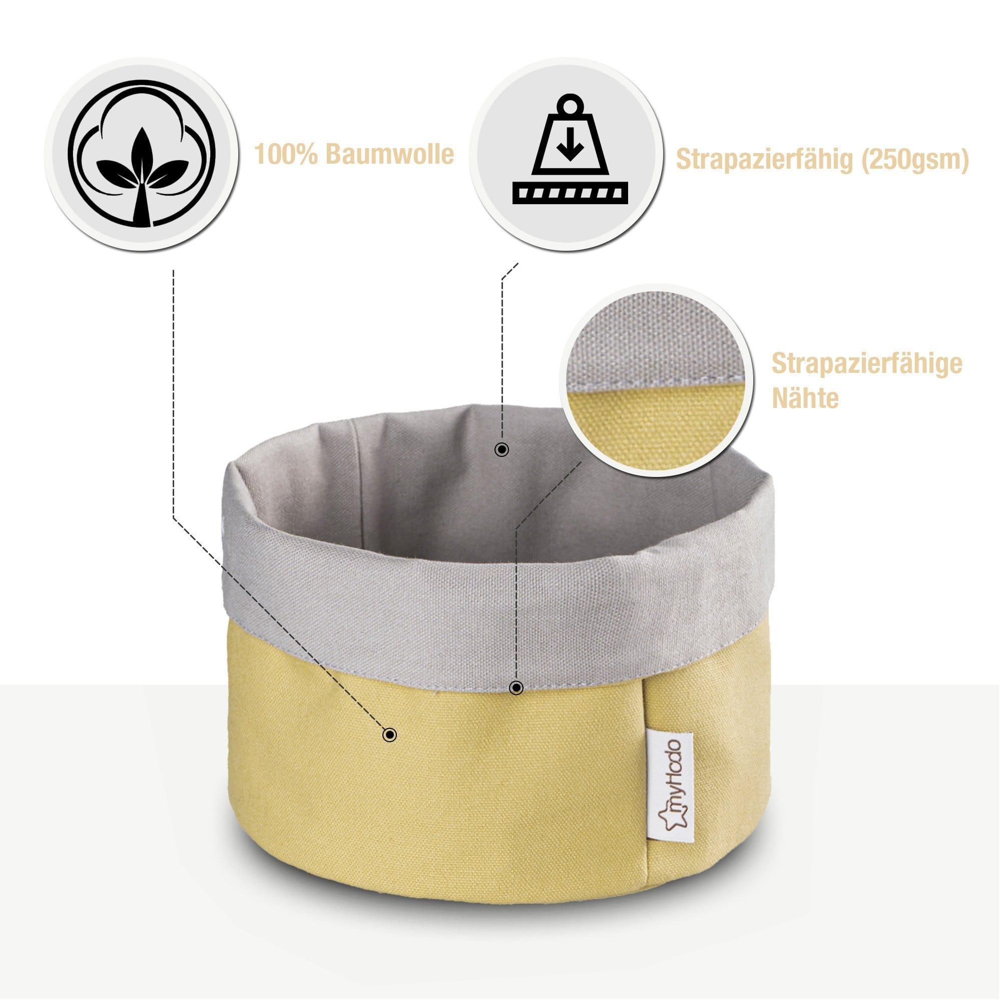 Körbchen Körbchen aus 100% Baumwolle Gelb (versch. Größen) myHodo