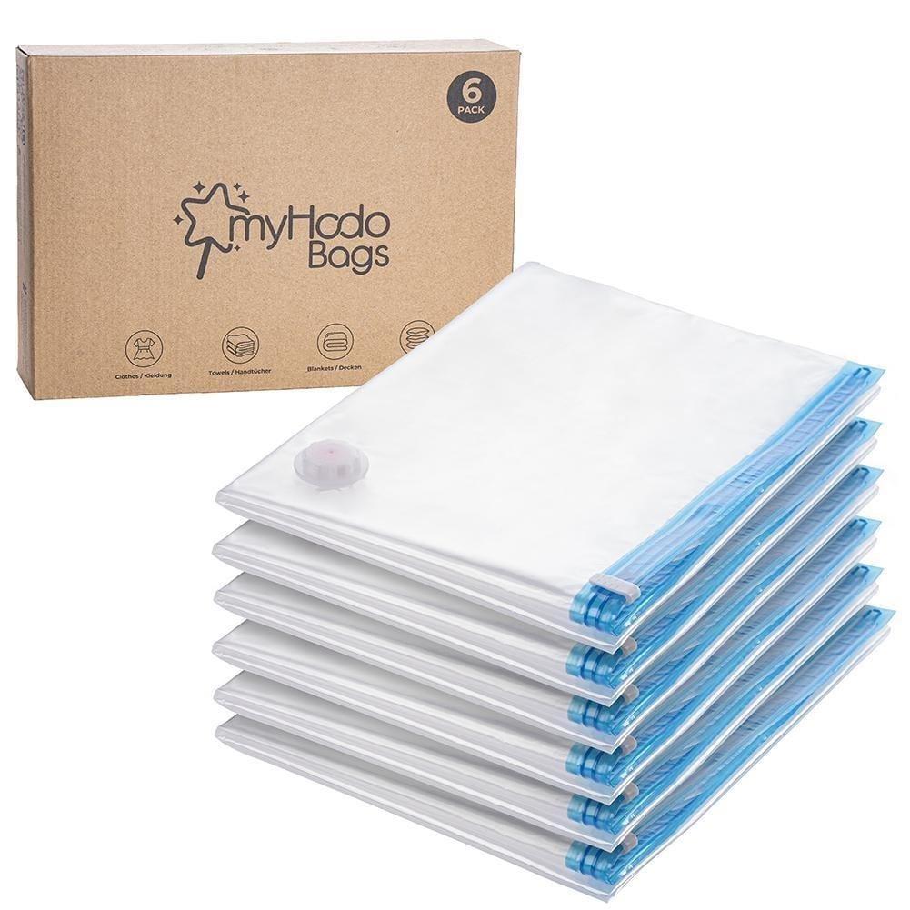 Vakuumbeutel myHodo Vakuumbeutel für Kleidung Extra Groß (6 Stück, 80x120 cm)