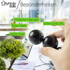 Magnete Stresskiller Magnetkugeln Extra Groß 30mm (2 Stück) myHodo