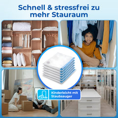 myHodo Vakuumierbeutel Kleidung Extra Groß XXL (6 Stück, 80x120 cm)