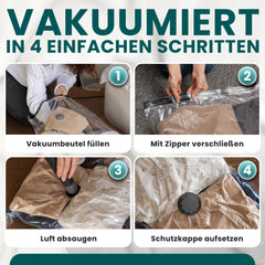 Vakuumbeutel für Kleidung myHodo (14 Stück, versch. Größen, L-XXL)