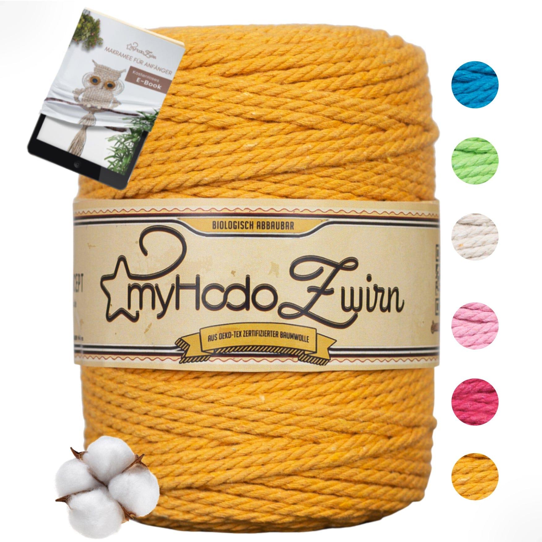 Premium Makramee Garn von myHodo OEKO-TEX Baumwolle versch