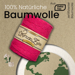 Baumwollgarn Premium Makramee Garn (Rot) von myHodo - OEKO-TEX Baumwolle