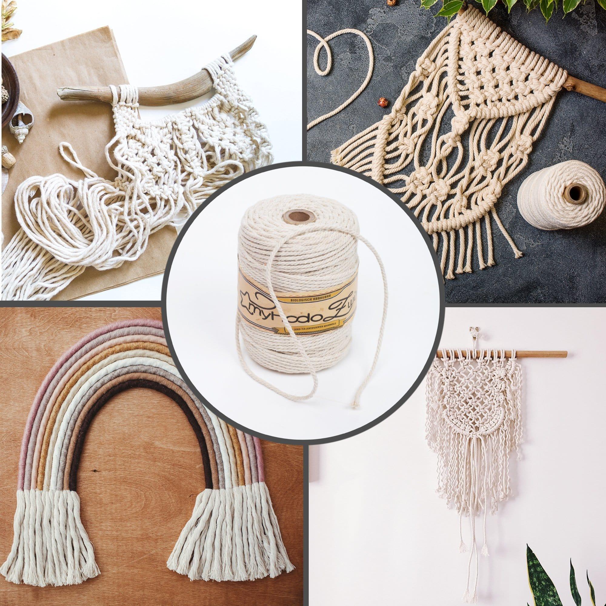 Premium Makramee Garn von myHodo OEKO-TEX Baumwolle versch
