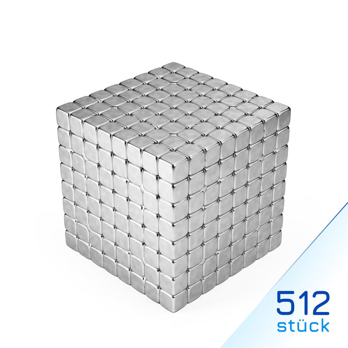Cube magnétique néodyme en argent 5mm  Des possibilités infinies chez  MYHODO