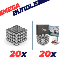 silberne Magnete myHodo Neodym Magnetkugeln 5mm Silber – 40er MEGA BUNDLE - 4000 Kugeln