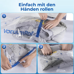 myHodo Reise Vakuumbeutel zum Rollen (14+1 Stk, versch. Größen)